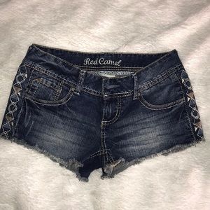 Red Camel Denim Shorts